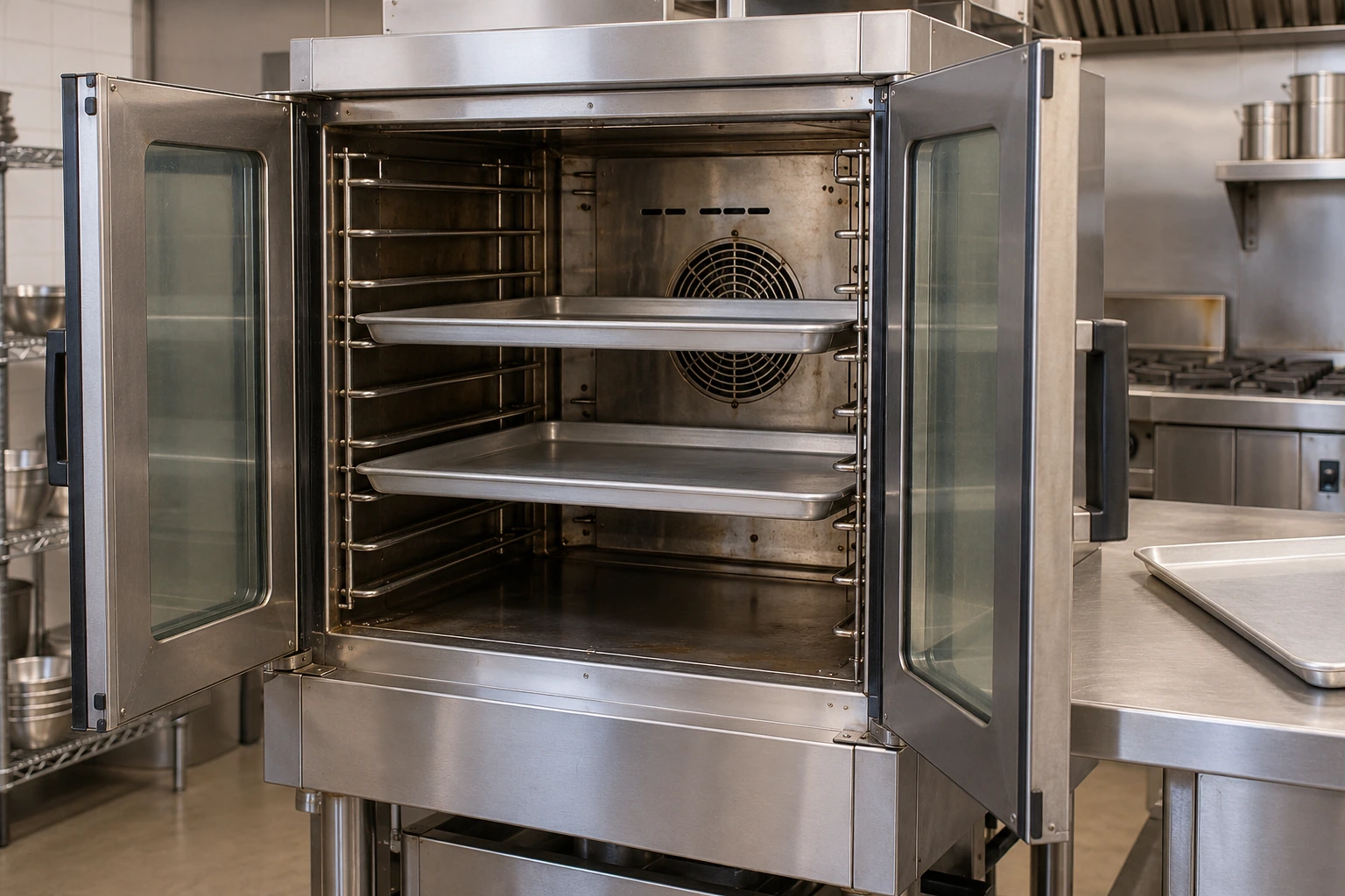 Commercial convection oven pan capacity