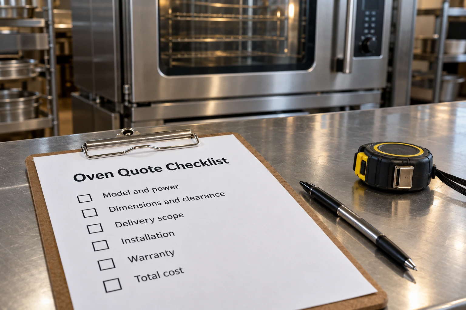 Commercial oven buying checklist